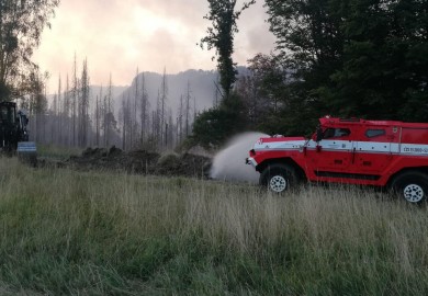TRITON nasazen v boji s požáry v Českém Švýcarsku